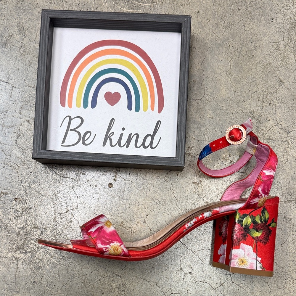 Ted Baker London Red Floral Heels